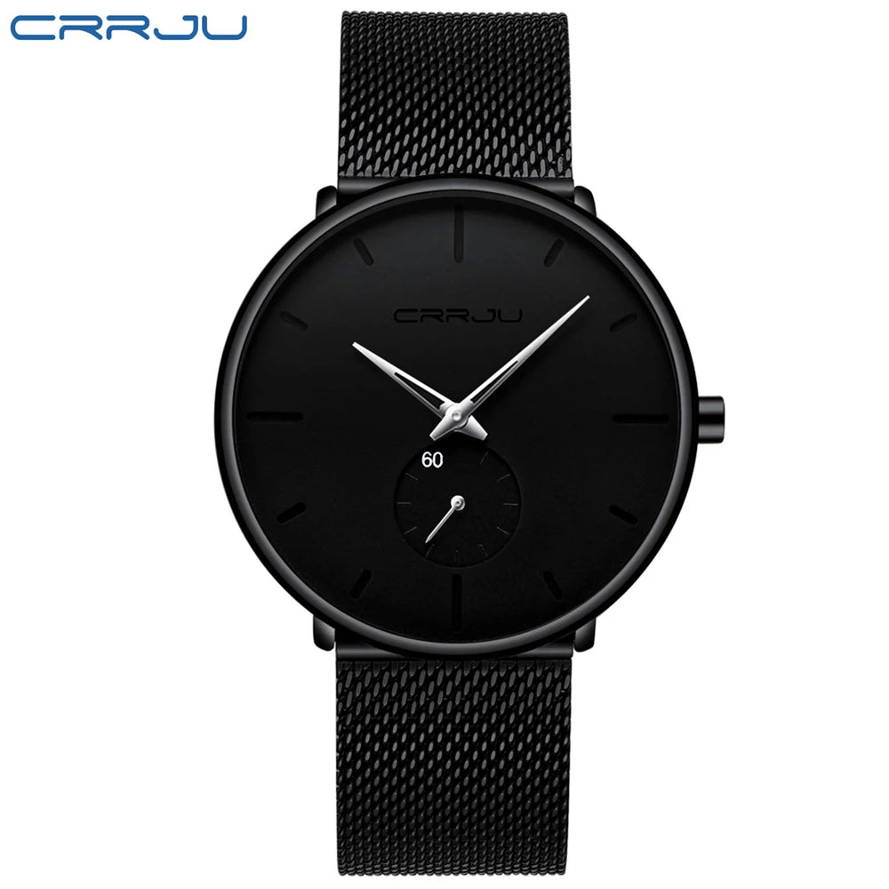 Fashion Mens Watches Top Brand Luxury Quartz Watch Men Casual Slim Mesh Steel Waterproof Sport Watch Relogio Masculino