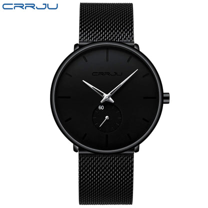 Fashion Mens Watches Top Brand Luxury Quartz Watch Men Casual Slim Mesh Steel Waterproof Sport Watch Relogio Masculino