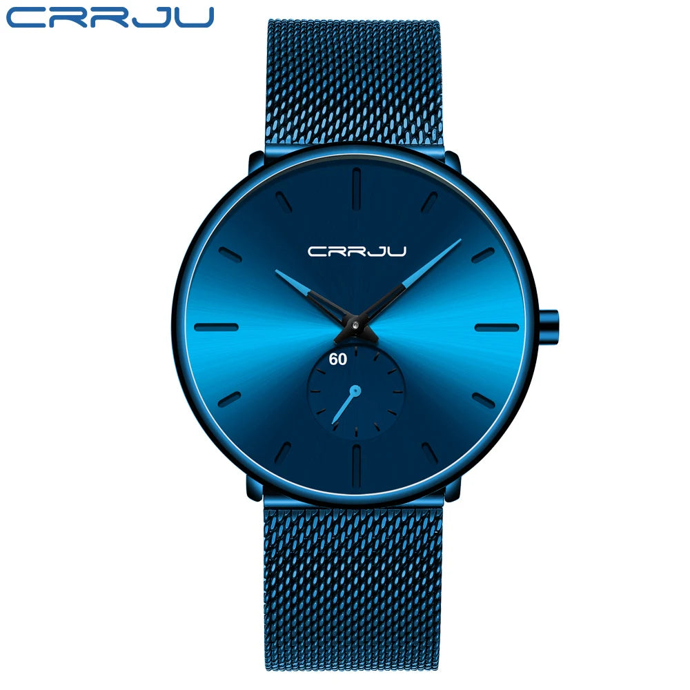 Fashion Mens Watches Top Brand Luxury Quartz Watch Men Casual Slim Mesh Steel Waterproof Sport Watch Relogio Masculino