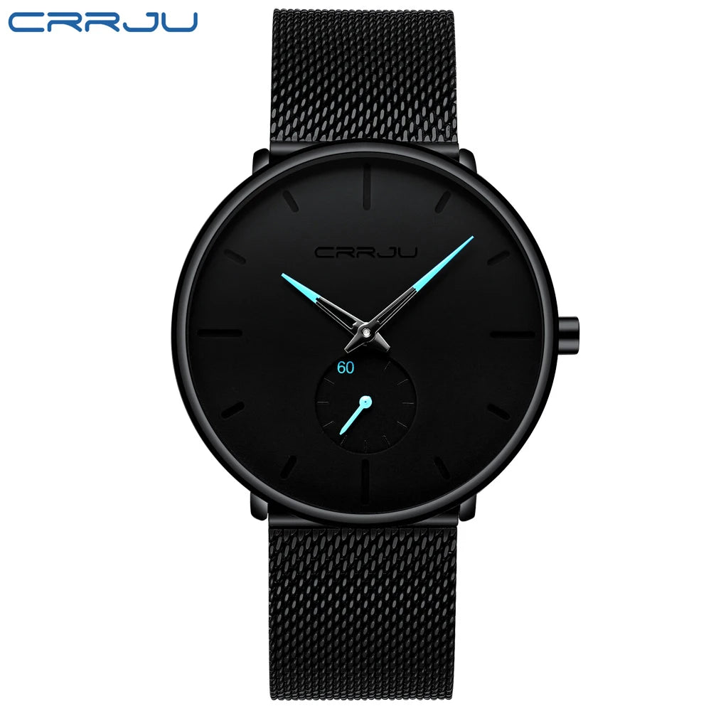 Fashion Mens Watches Top Brand Luxury Quartz Watch Men Casual Slim Mesh Steel Waterproof Sport Watch Relogio Masculino